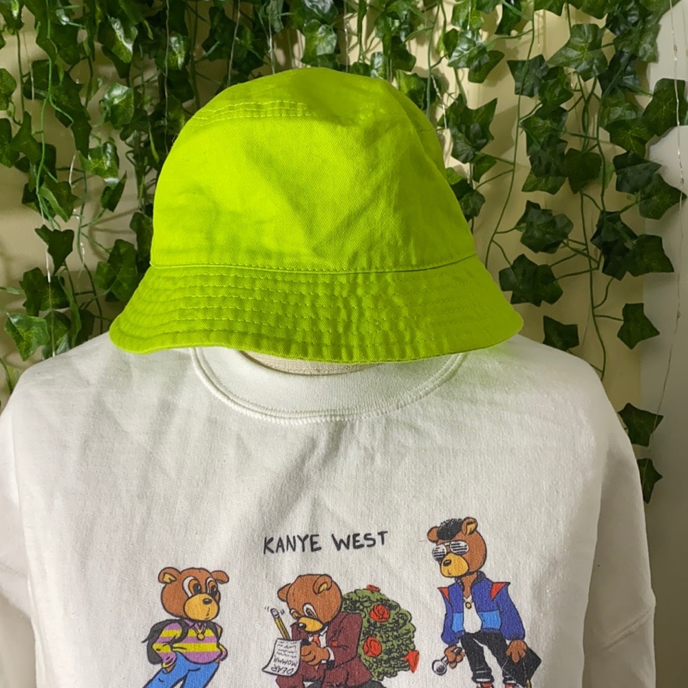 Green bucket hat